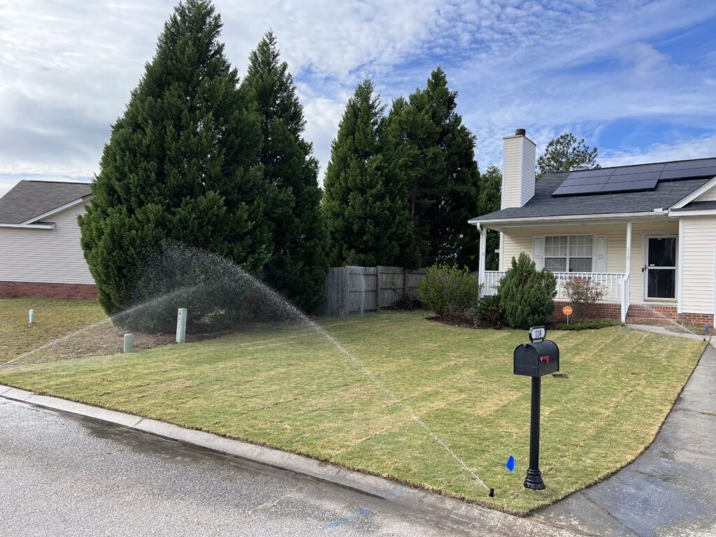 Final product of a sprinkler installation